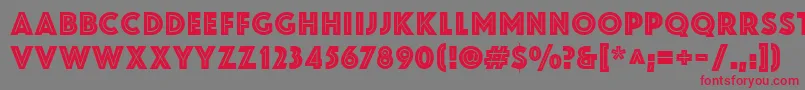 Шрифт ZamenhofInline – красные шрифты на сером фоне