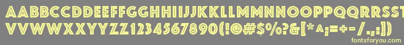 ZamenhofInline Font – Yellow Fonts on Gray Background