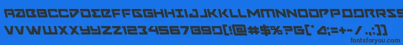Navycadetleft-fontti – mustat fontit sinisellä taustalla