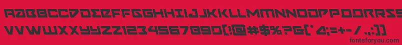 Navycadetleft Font – Black Fonts on Red Background