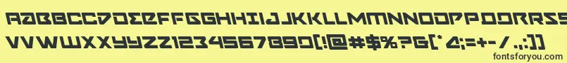 Navycadetleft Font – Black Fonts on Yellow Background