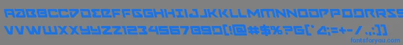 Navycadetleft Font – Blue Fonts on Gray Background