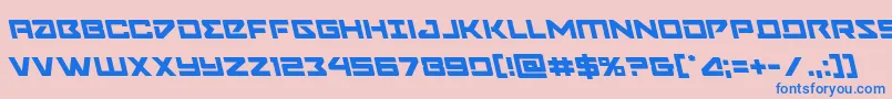 Navycadetleft Font – Blue Fonts on Pink Background
