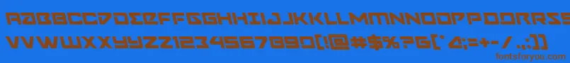 Navycadetleft Font – Brown Fonts on Blue Background