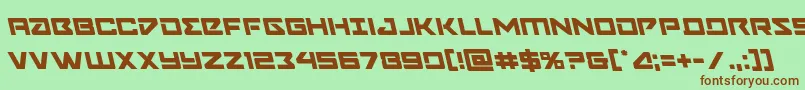 Navycadetleft Font – Brown Fonts on Green Background