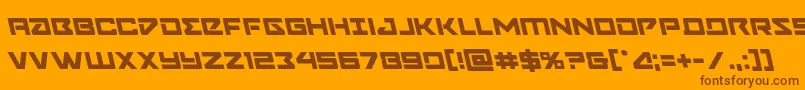 Navycadetleft Font – Brown Fonts on Orange Background