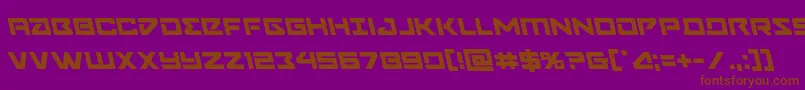 Navycadetleft Font – Brown Fonts on Purple Background