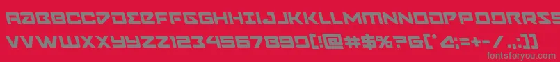 Navycadetleft Font – Gray Fonts on Red Background