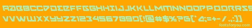 Navycadetleft Font – Green Fonts on Orange Background