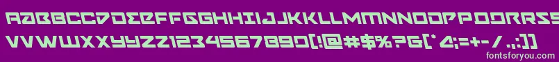 Navycadetleft Font – Green Fonts on Purple Background