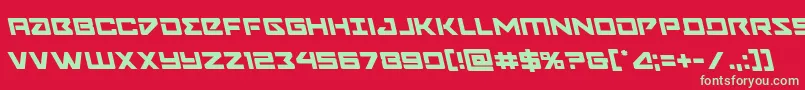 Navycadetleft Font – Green Fonts on Red Background
