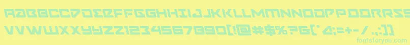 Navycadetleft Font – Green Fonts on Yellow Background