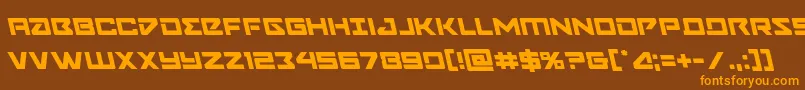 Navycadetleft Font – Orange Fonts on Brown Background