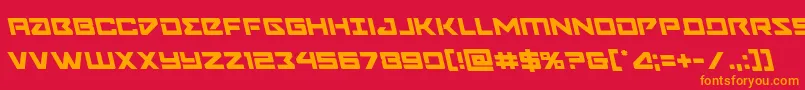 Navycadetleft Font – Orange Fonts on Red Background