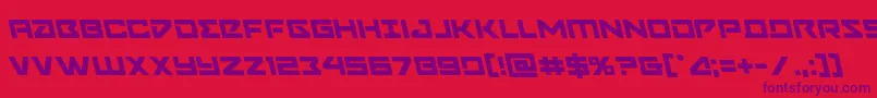 Navycadetleft Font – Purple Fonts on Red Background