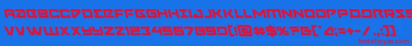 Navycadetleft-fontti – punaiset fontit sinisellä taustalla