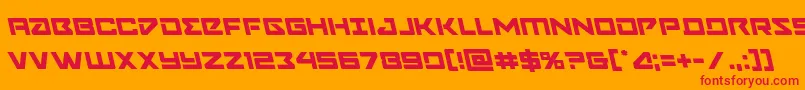 Navycadetleft Font – Red Fonts on Orange Background