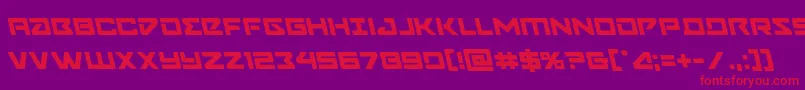 Navycadetleft-fontti – punaiset fontit violetilla taustalla