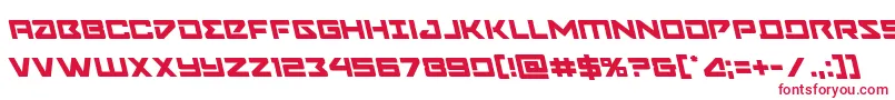 フォントNavycadetleft – 赤い文字