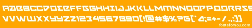 Navycadetleft Font – White Fonts on Orange Background