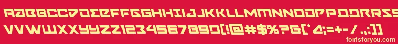 Navycadetleft Font – Yellow Fonts on Red Background
