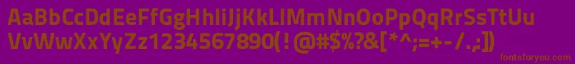 Titilliummaps29l999wt Font – Brown Fonts on Purple Background