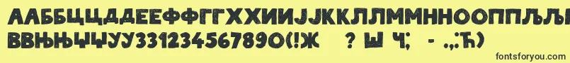 Beograd Font – Black Fonts on Yellow Background