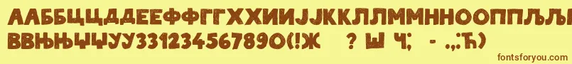 Beograd Font – Brown Fonts on Yellow Background