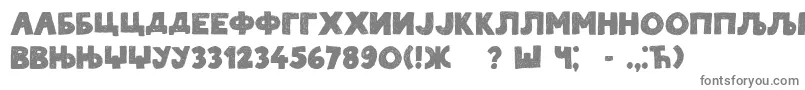 フォントBeograd – 白い背景に灰色の文字