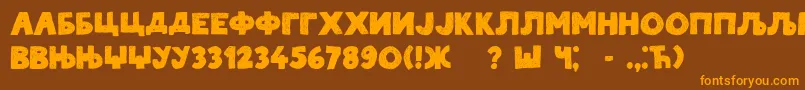 Beograd Font – Orange Fonts on Brown Background