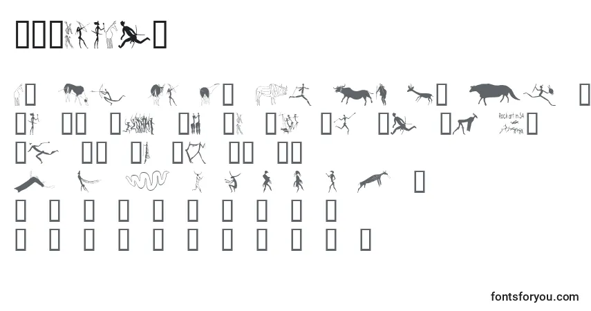 Schriftart SlRockArt – Alphabet, Zahlen, spezielle Symbole