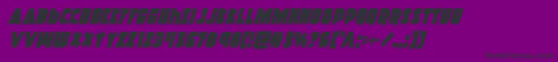 Racketsquadcondital Font – Black Fonts on Purple Background