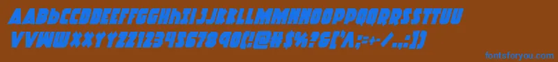 Racketsquadcondital Font – Blue Fonts on Brown Background