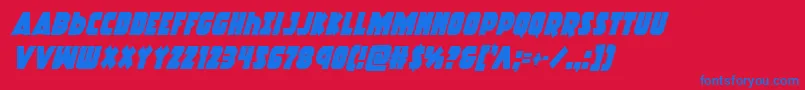 Racketsquadcondital Font – Blue Fonts on Red Background