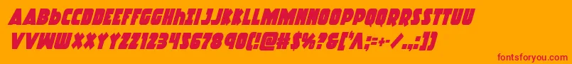 Racketsquadcondital Font – Red Fonts on Orange Background