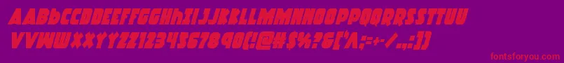 Racketsquadcondital Font – Red Fonts on Purple Background