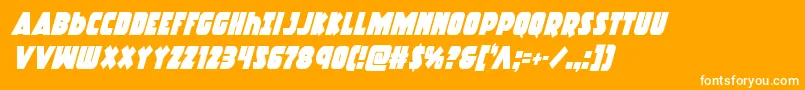 Racketsquadcondital Font – White Fonts on Orange Background