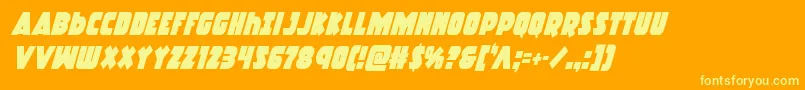 Racketsquadcondital Font – Yellow Fonts on Orange Background