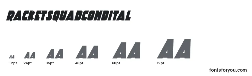 Racketsquadcondital Font Sizes