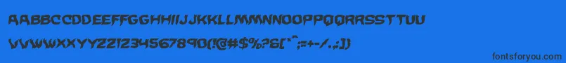 Wickermanwarpital Font – Black Fonts on Blue Background