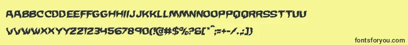 Wickermanwarpital Font – Black Fonts on Yellow Background