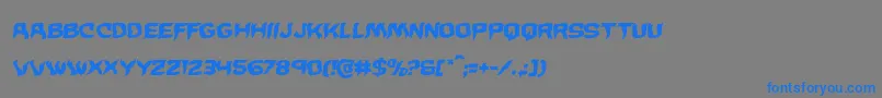 Wickermanwarpital Font – Blue Fonts on Gray Background