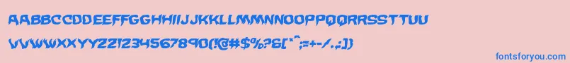 Wickermanwarpital Font – Blue Fonts on Pink Background