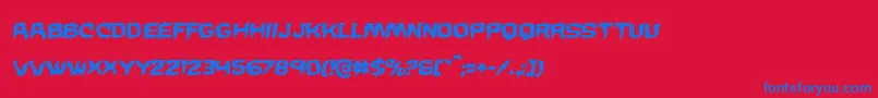 Wickermanwarpital Font – Blue Fonts on Red Background
