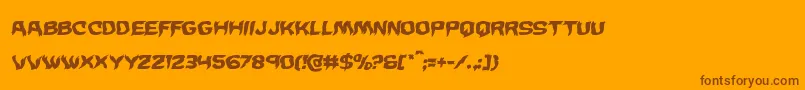 Wickermanwarpital Font – Brown Fonts on Orange Background