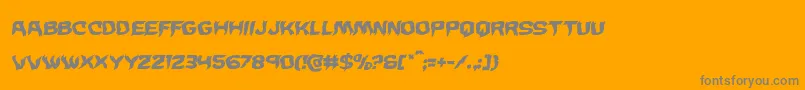 Wickermanwarpital Font – Gray Fonts on Orange Background
