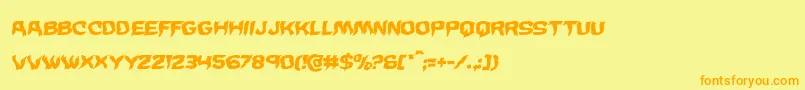 Wickermanwarpital Font – Orange Fonts on Yellow Background