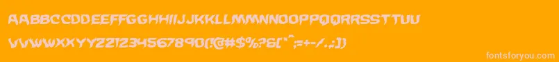 Wickermanwarpital Font – Pink Fonts on Orange Background