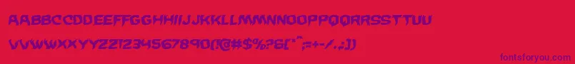Wickermanwarpital Font – Purple Fonts on Red Background