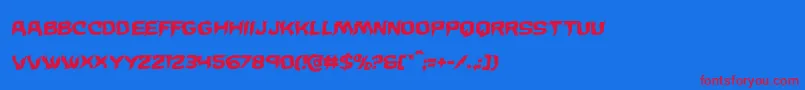 Wickermanwarpital Font – Red Fonts on Blue Background
